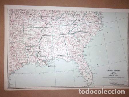 Zeitgen&ouml;ssische Karten: mapa estados unidos y canada parte este en 2 partes de 1930