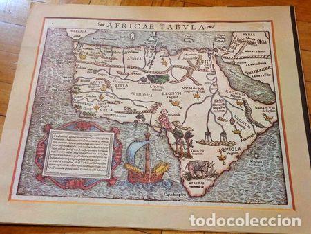 Zeitgen&ouml;ssische Karten: antiguo mapa de africa de 1540 reproduccion