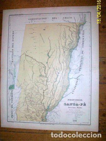 Zeitgen&ouml;ssische Karten: mapa provincia de santa fe seccion norte 1886