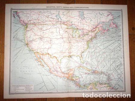 Zeitgen&ouml;ssische Karten: norte america mapa original publicado en londres en 1903