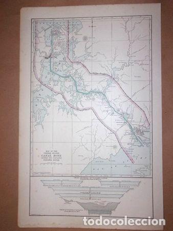 Zeitgen&ouml;ssische Karten: mapa canal de panama publicado en londres en 1930