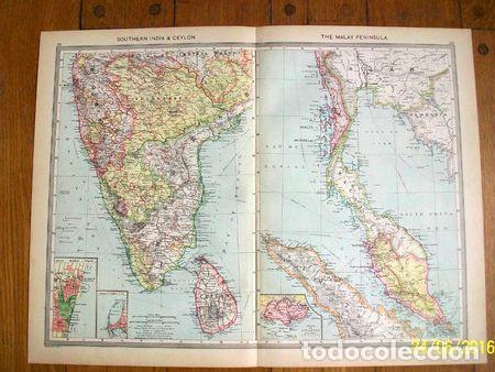 Contemporary maps: mapa sur de la india ceylan peninsula malaya