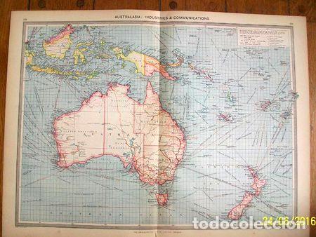 Mapas contempor&aacute;neos: mapa de australasia publicado en londres en el ano 1950