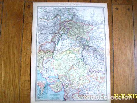 Contemporary maps: mapa noroeste de la india publicado en londres en 1950