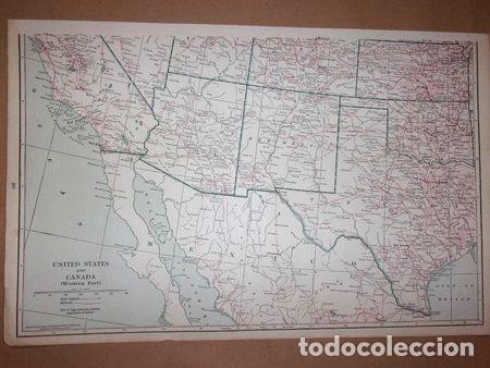 Contemporary maps: mapa estados unidos y canada parte oeste de londres 1930