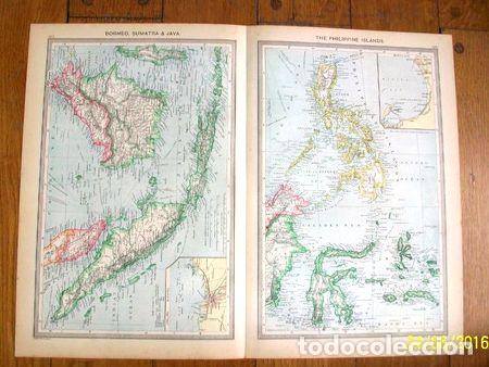 Zeitgen&ouml;ssische Karten: mapa de borneo sumatra y java e islas filipinas