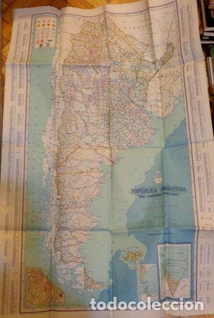 Zeitgen&ouml;ssische Karten: mapa red caminera principal de la republica argentina 1960