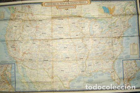 Mapas contempor&aacute;neos: mapa national geographic magazine 1953 historical map usa