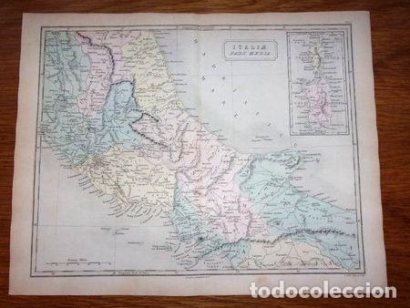 Mapas contempor&aacute;neos: mapa italia parte media original de londres 1861