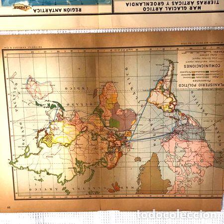 Mapas contempor&aacute;neos: lote compuesto por 4 mapas ano 1943 en papel de 33 cm x 26