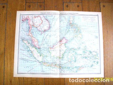 Mapas contempor&aacute;neos: mapa este de la india e indo china publicado en 1950