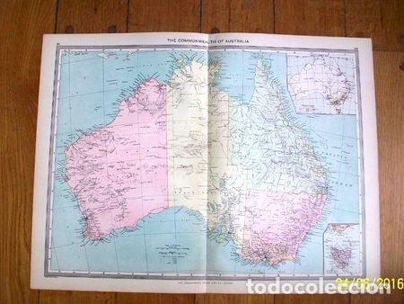 Mapas contempor&aacute;neos: mapa de australia publicado en londres en 1950