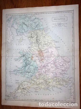 Mapas contempor&aacute;neos: mapa gran bretana original de londres 1861