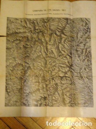 Mapas contempor&acirc;neos: mapa campana de los andes de 1817 avance estrategico patriot