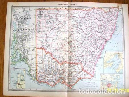 Mapas contempor&acirc;neos: mapa del sudeste de australia publicado en londres en 1950