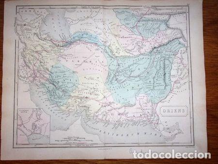 Mapas contempor&aacute;neos: mapa oriente original de londres 1861 - Foto 1