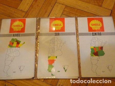 Mapas contempor&aacute;neos: 3 mapas de argentina shell norte centro y sur - Foto 1