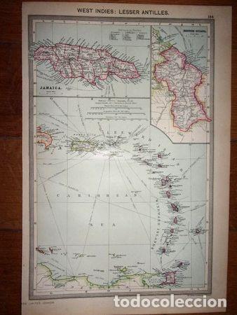 Zeitgen&ouml;ssische Karten: antillas mapa publicado en londres en 1903