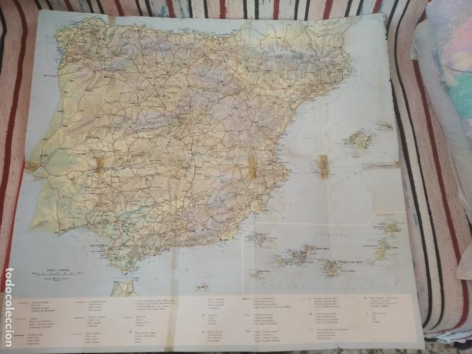 Mapas contempor&aacute;neos: MAPA DE COMUNICACIONES ESPA&Ntilde;A - 1979 - Foto 3