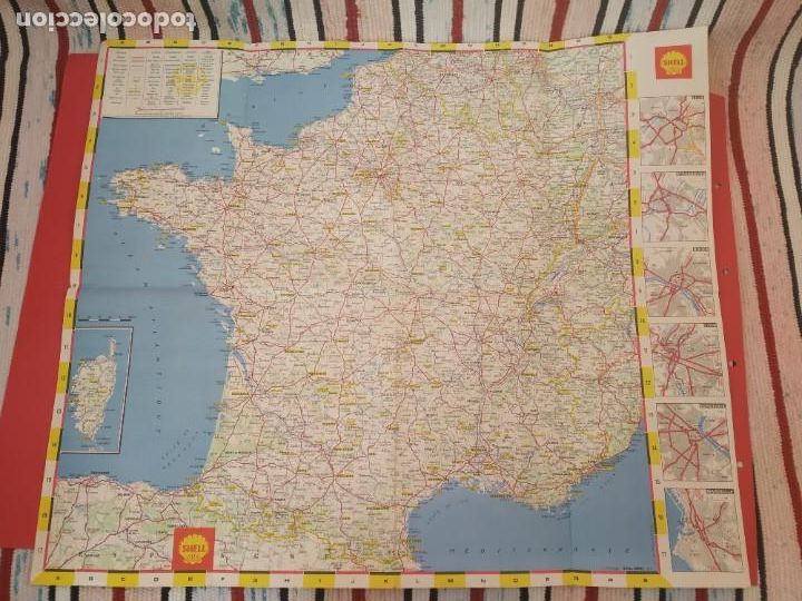 Mapas contempor&aacute;neos: MAPA CARRETERAS DE FRANCIA - SHELL - 1962 - Foto 2