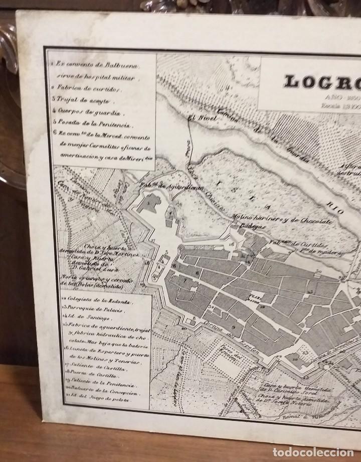 Mapas contempor&aacute;neos: MAPA DE LOGRO&Ntilde;O DE 1850, HECHO EN 1969 - Foto 3