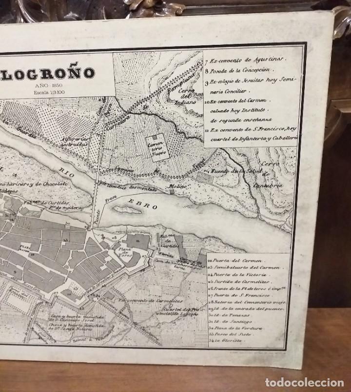 Mapas contempor&aacute;neos: MAPA DE LOGRO&Ntilde;O DE 1850, HECHO EN 1969 - Foto 4