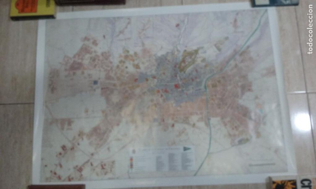 Zeitgen&ouml;ssische Karten: Plano de la ciudad de Granada, 95 x 70 cm