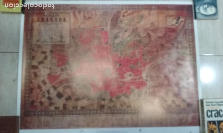 Mapas contempor&acirc;neos: Plano topogr&aacute;fico de la ciudad de Granada, Jos&eacute; Contreras 1853, 87 x 65 cm