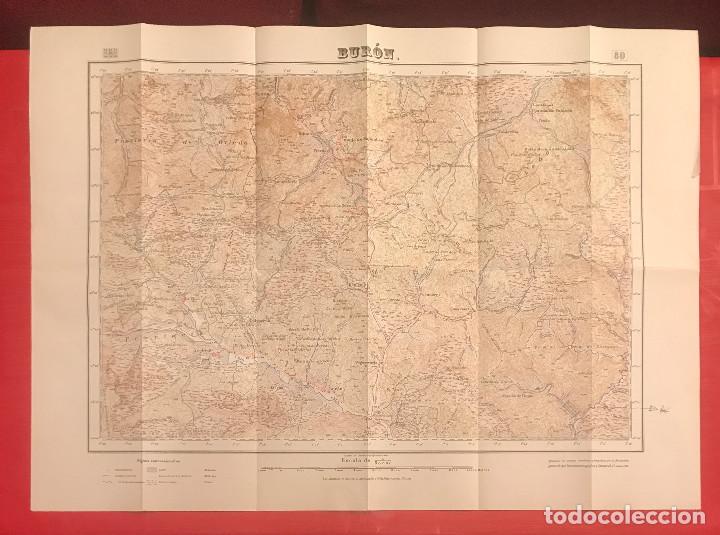 Mapas contempor&aacute;neos: ANTIGUO MAPA BURON - PRIMERA EDICI&Oacute;N 1942 - Foto 1