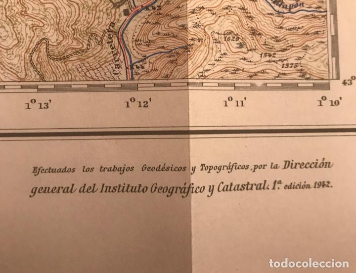 Mapas contempor&aacute;neos: ANTIGUO MAPA BURON - PRIMERA EDICI&Oacute;N 1942 - Foto 2
