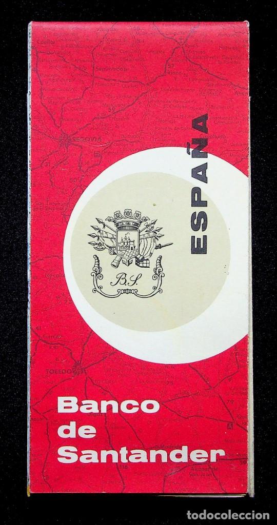 Mapas contempor&aacute;neos: MAPA DE ESPA&Ntilde;A. BANCO SANTANDER. 1966. - Foto 1
