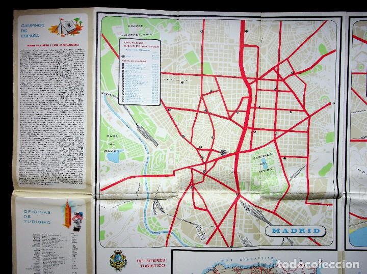Mapas contempor&aacute;neos: MAPA DE ESPA&Ntilde;A. BANCO SANTANDER. 1966. - Foto 5
