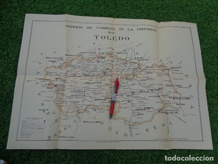 Mapas contempor&aacute;neos: MAPA POSTAL DE LA PROVINCIA DE TOLEDO - A&Ntilde;OS 30 - DIRECCION GENERAL DE CORREOS