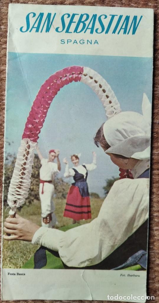 Mapas contempor&acirc;neos: PLANO DE SAN SEBATIAN EN ITALIANO - 1958