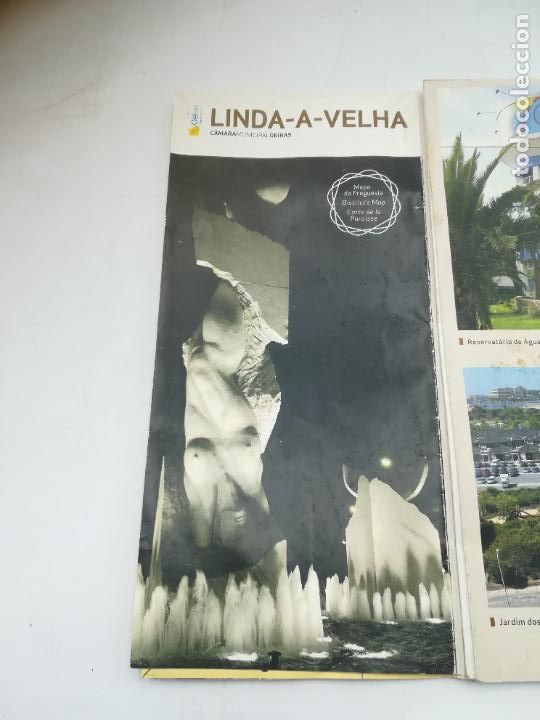 Mappe contemporanee: ANTIGUO MAPA CON INFORMACION DE LINDA-A-VELHA. PORTUGAL. IM&Aacute;GENES INTERCALADAS. VER