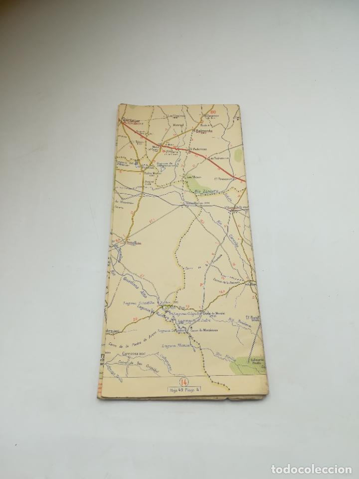 Mappe contemporanee: ANTIGUO MAPA DE CARRATERA. ZONA CENTRAL OESTE DE ESPA&Ntilde;A. VER