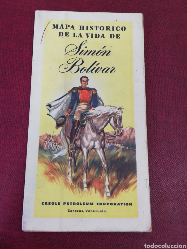 Mapas contempor&acirc;neos: ANTIGUO MAPA ESSO HIST&Oacute;RICO DE LA VIDA SIMON BOLIVAR CARACAS BENEZUELA