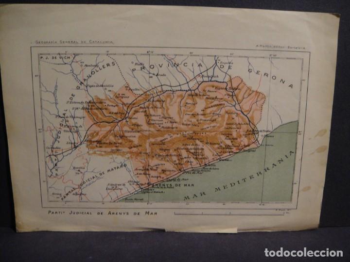 Mapas contempor&acirc;neos: partit judicial de arenys de mar - a. martin editor , s.poch grab&oacute;