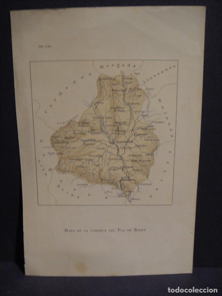 Mapas contempor&acirc;neos: mapa de la comarca del pla de bages - a&ntilde;o 1931