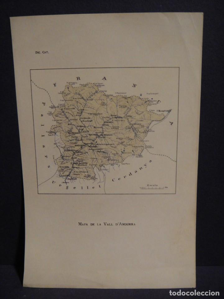 Mapas contempor&acirc;neos: mapa de la comarca de la valls d'andorra - a&ntilde;o 1931