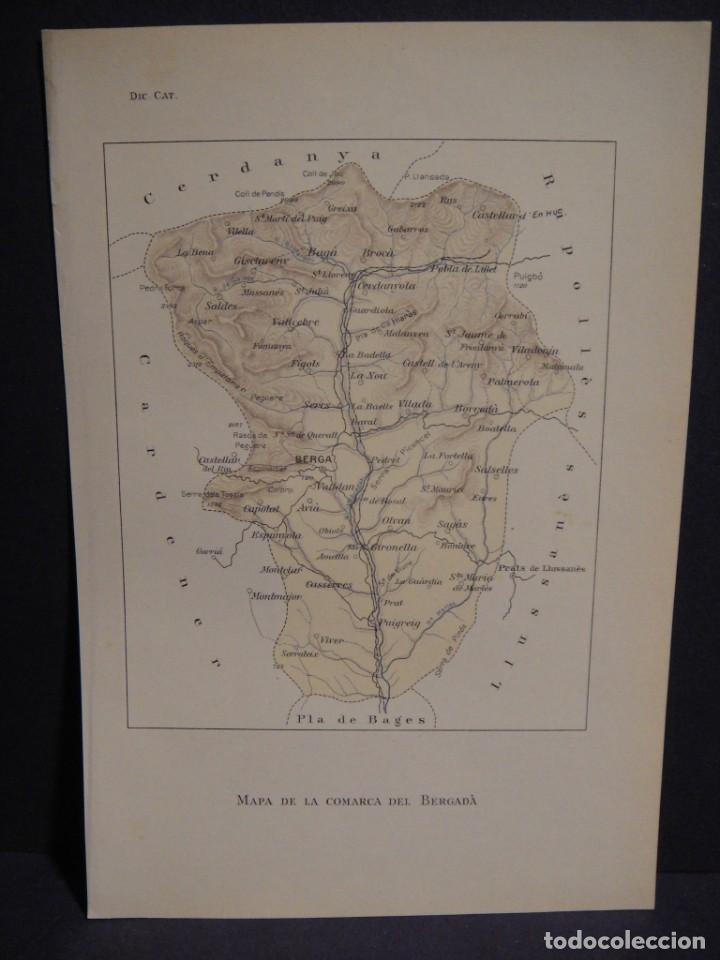 Mapas contempor&aacute;neos: mapa de la comarca del bergad&aacute; - a&ntilde;o 1931 - Foto 1
