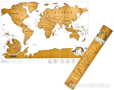 Mapas contempor&acirc;neos: mapa para raspar scratch map viajeros mapa raspa 88x52 cm
