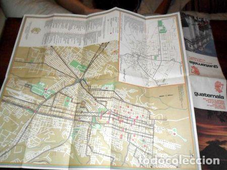 Mapas contempor&acirc;neos: mapa plano guatemala 1974 turismo carretera quezaltenango