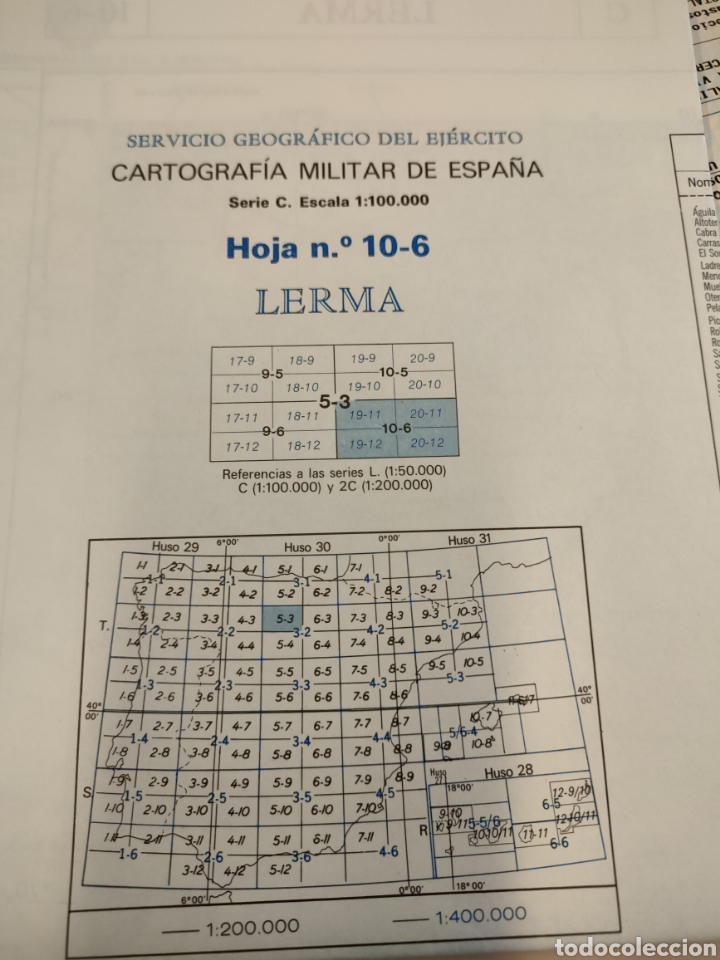 Zeitgen&ouml;ssische Karten: Lerma Burgos Cartograf&iacute;a militar espa&ntilde;ola hoja 10-6 escala 1:100.000 nuevo