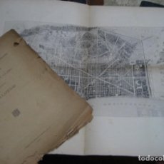 Mapas contemporáneos: MEMORIA PROYECTO UNIFICACION DE BARCELONA Y POBLACIONES . 2 PLANOS DISTRITOS RICARDO ALSINA 1900. Lote 306578903
