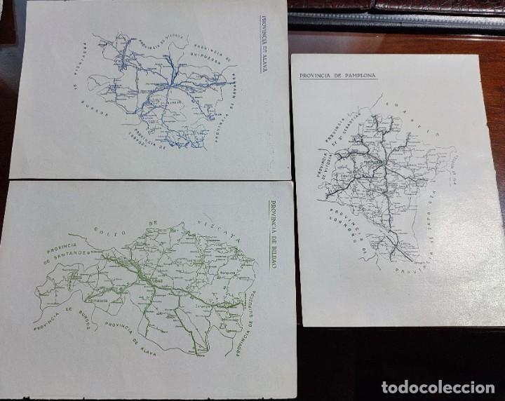Mapas contempor&acirc;neos: 3 MAPAS PROVINCIAS DE BILBAO, PAMPLONA Y ALAVA
