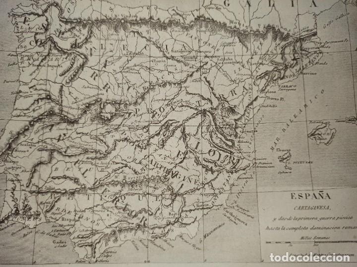 Mapas contempor&acirc;neos: MAPA ESPA&Ntilde;A CARTEGINESA, 1864, BARCELONA / MADRID, V&Iacute;CTOR GEBHARDT
