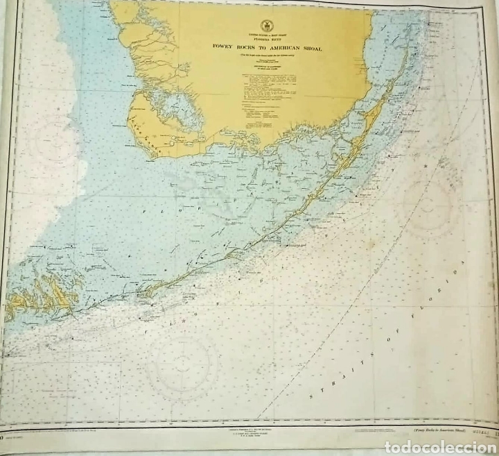 Mapas contempor&acirc;neos: Mapa mar&iacute;timo de Florida fowey rocks to american shoal