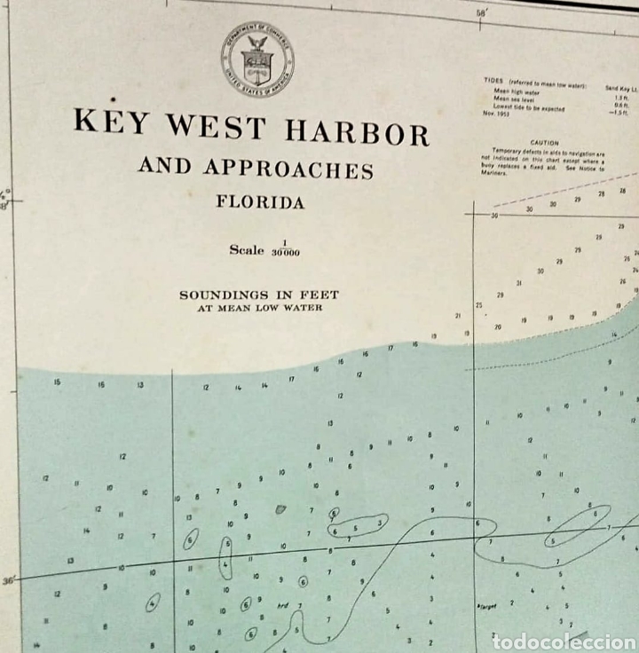 Mapas contempor&aacute;neos: Mapa mar&iacute;timo de Florida Key west harbor - Foto 3
