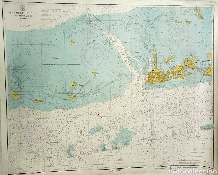 Mapas contempor&acirc;neos: Mapa mar&iacute;timo de Florida Key west harbor